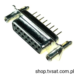 [2szt] L77DFA15SOL2RM8 Conn D-SUB SKT-15, 2,74 mm THT AMPHENOL