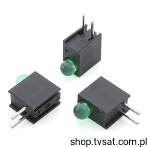 [20szt] 551-0207F LED 3mm Green in Case THT DIALIGHT
