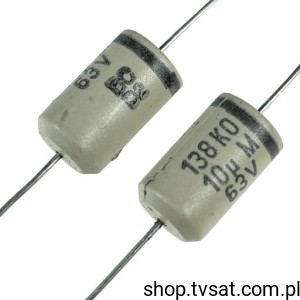 [10szt] MAL213838109E3 10uF 63V 20% Polar 13 Ohm AXIAL VISHAY-BC