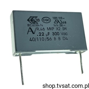 [50szt] R46KN322050M1M 220nF 300V 20% MKP R22.5 KEMET