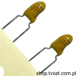 [20szt] T356E106K016AS 10uF 16V Tantalum R=5 mm R5.08 KEMET 800