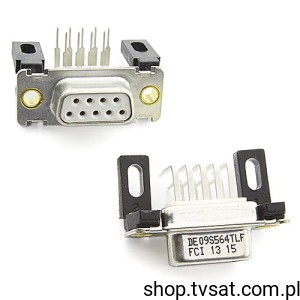 [4szt] DE09S564TLF D-SUB Socket DB9 THT FCICONN