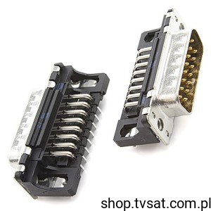 [3szt] 09652626816 Socket D-SUB DB15 THT HARTING
