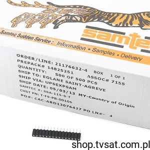 [10szt] SSA-115-S-T Socket 15 Pin R=2.54mm SIL15 SAMTEC