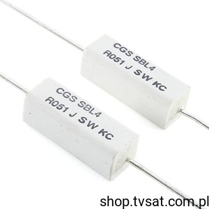 [10szt] SBL4R051J 1-1623819-4 Res 51 mOhm 4W 5% AXIAL TE-CONN