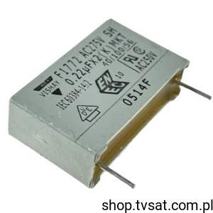 [30szt] F17724222000 MKT 220nF 275VAC X2 10% R22.5 VISHAY