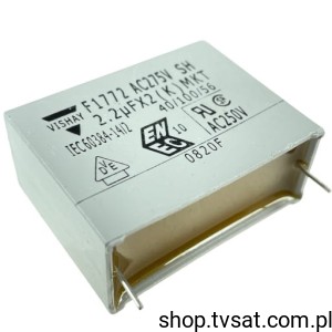 [10szt] F17725222000 MKT 2.2uF 275VAC X2 10% R37.5 VISHAY