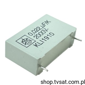 [50szt] 0.022uF-K-2000V MKP 22nF 2000V 10% R27.5 ISKRA