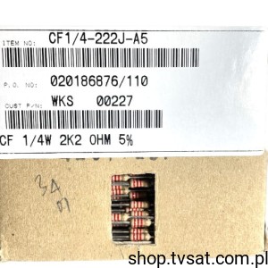 [600szt] CF1-4-222J-A5 2.2K 5% 0.25W 0207 Axial AXIAL ASJ