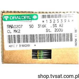 [500szt] SMA0207-50-316K-0.5% 316K 0.5% 50ppm 0207 Axial AXIAL DRALORIC