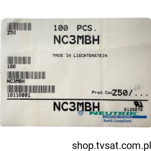 [3pcs] NC3MBH Connector XLR 3Pin THT NEUTRIK