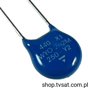 [40pcs] WYO222MCMBLAKR Cer Cap 2.2nF 440Vac 250Vac R5.0 VISHAY