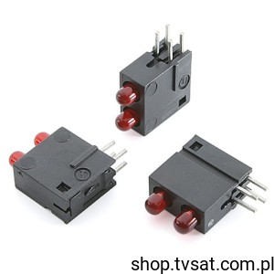 [40szt] Dual-LED-Red-in-Case Dual LED 3mm Red in Case THT DIALIGHT